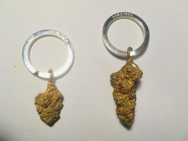 Fior di canapa (Bronzo) - Portachiavi o Pendente piccolo + 4 gr. - immagine 3